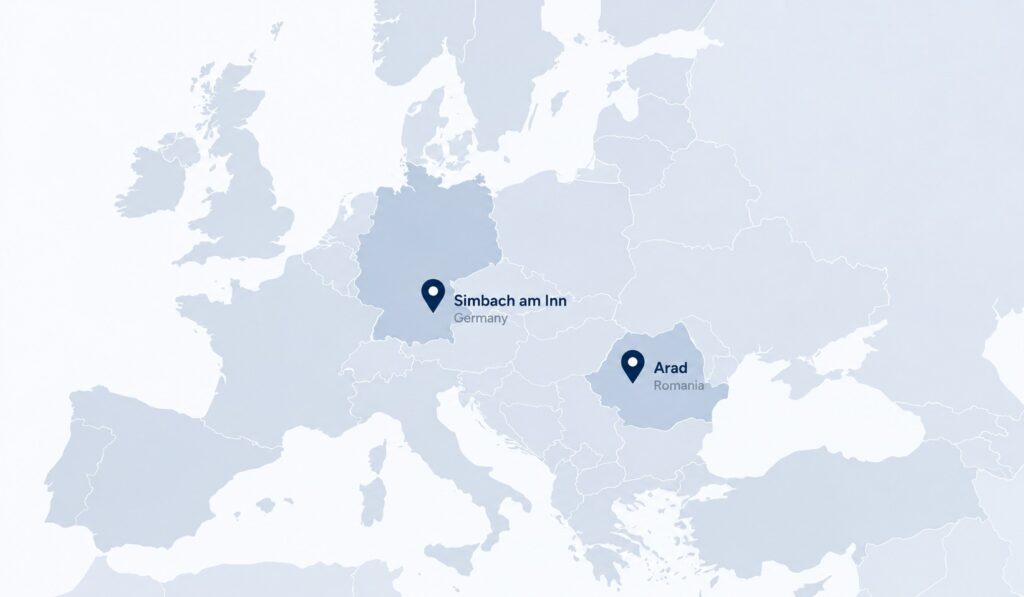 Map of Europe with the WEKU locations